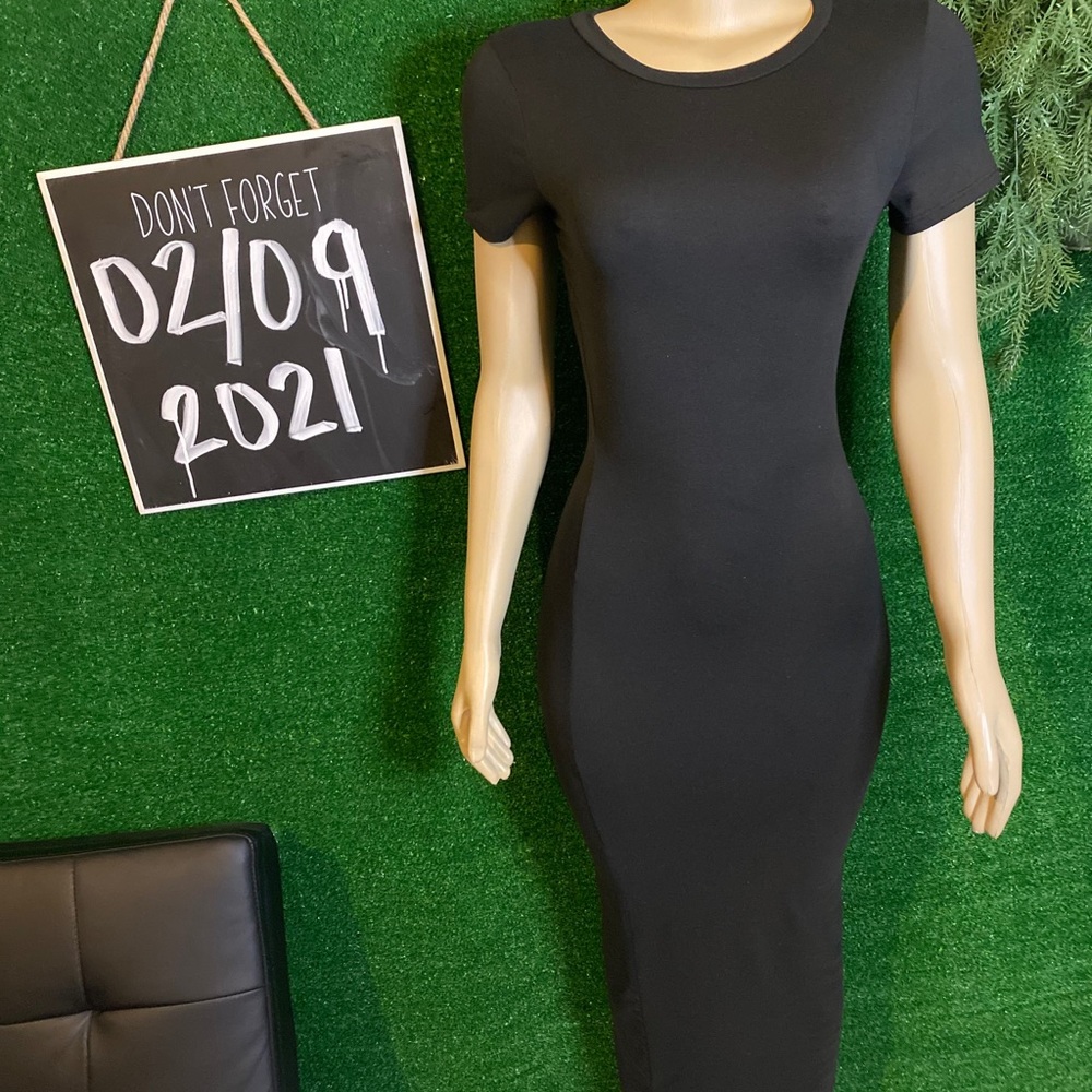 Black Tunic Bodycon Dress Size Small
